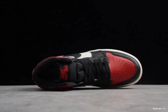 OG High "Bred Retro Jordan Air Kids 555088 Toe" 1 610 1203